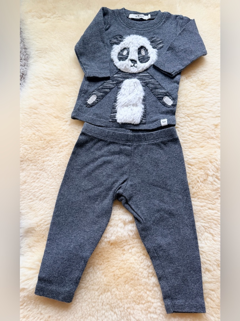 Oh Baby! Panda Set Grey 0-3 months. Adorable - Picture 3 of 5